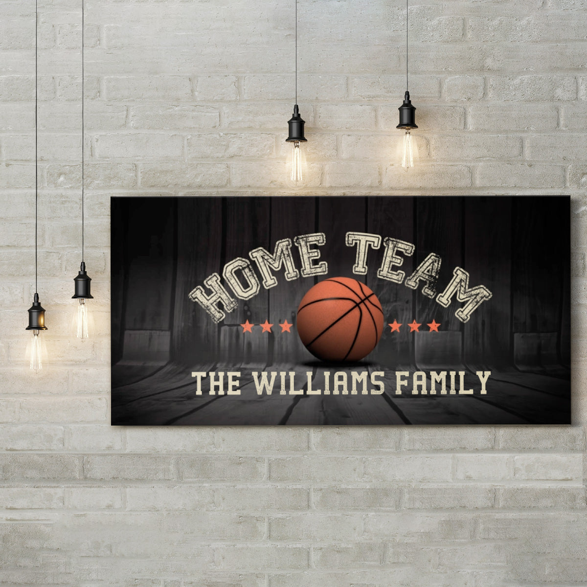 Personalized Home Team Basketball Wall Art