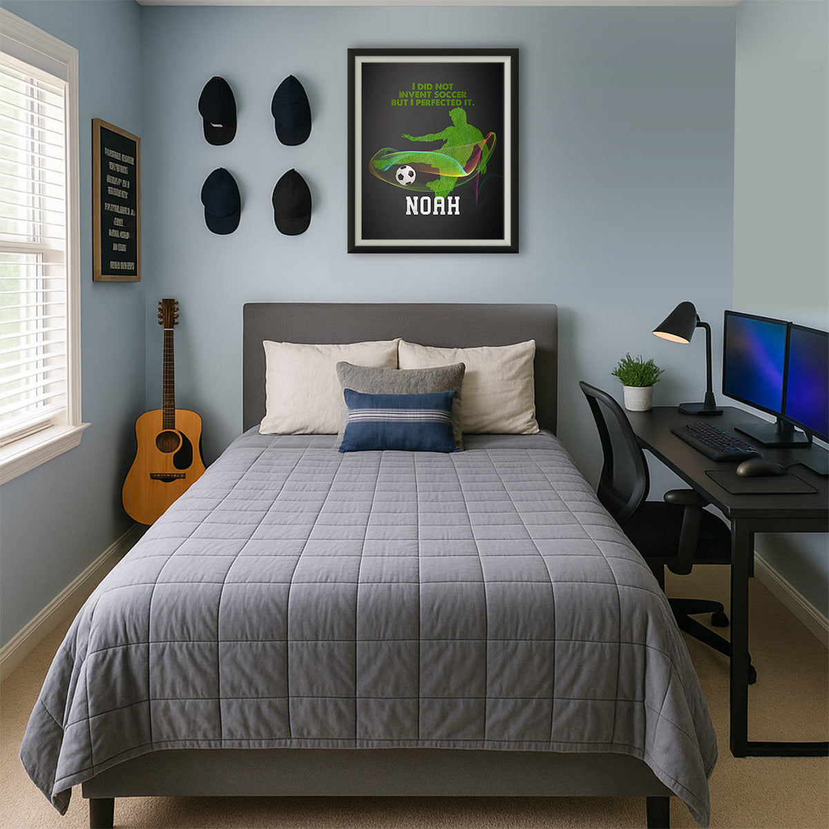 Personalized I Did Not Invent Soccer But I Perfected It Wall Art