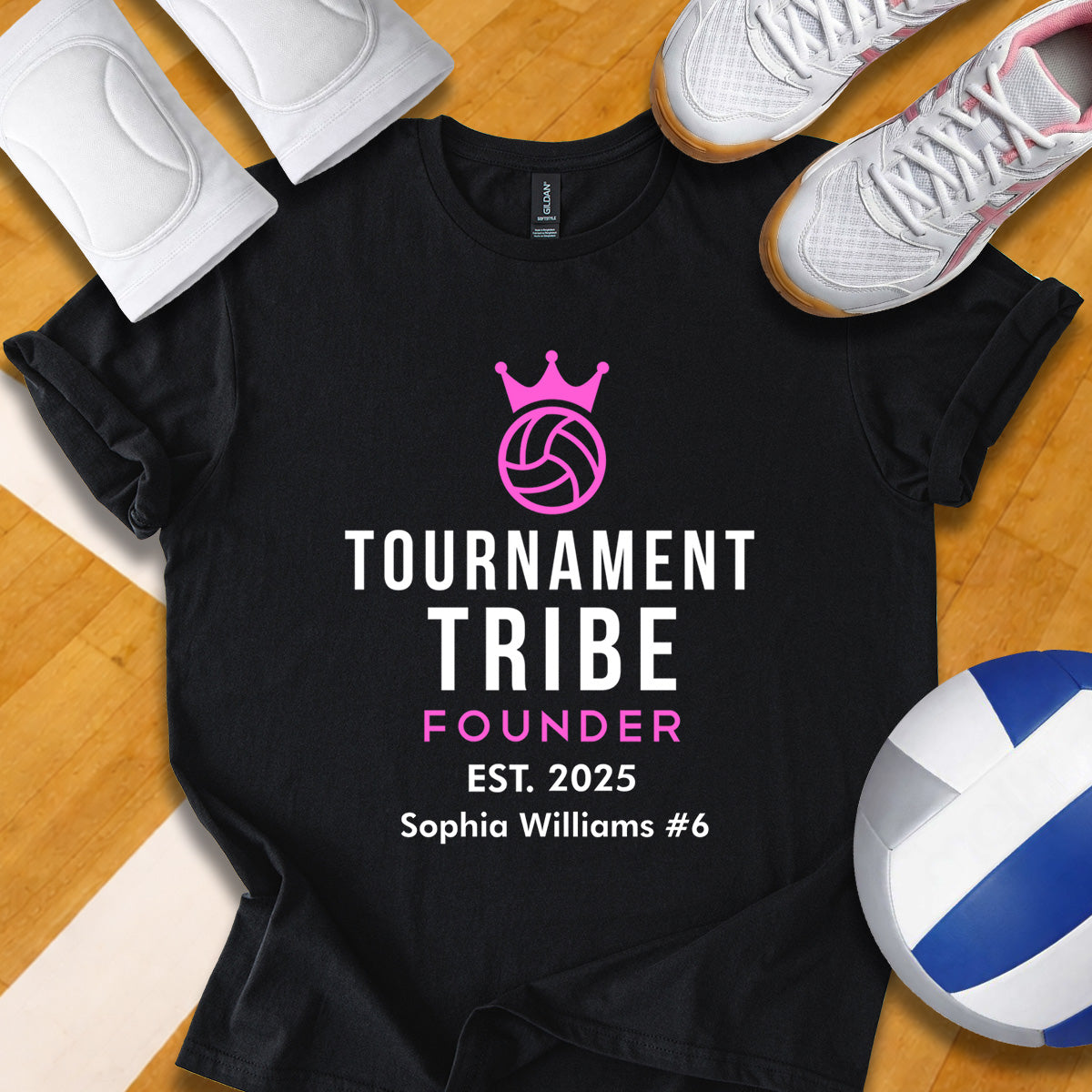 Personalized Tournament Tribe Founder Mom Volleyball T-Shirt