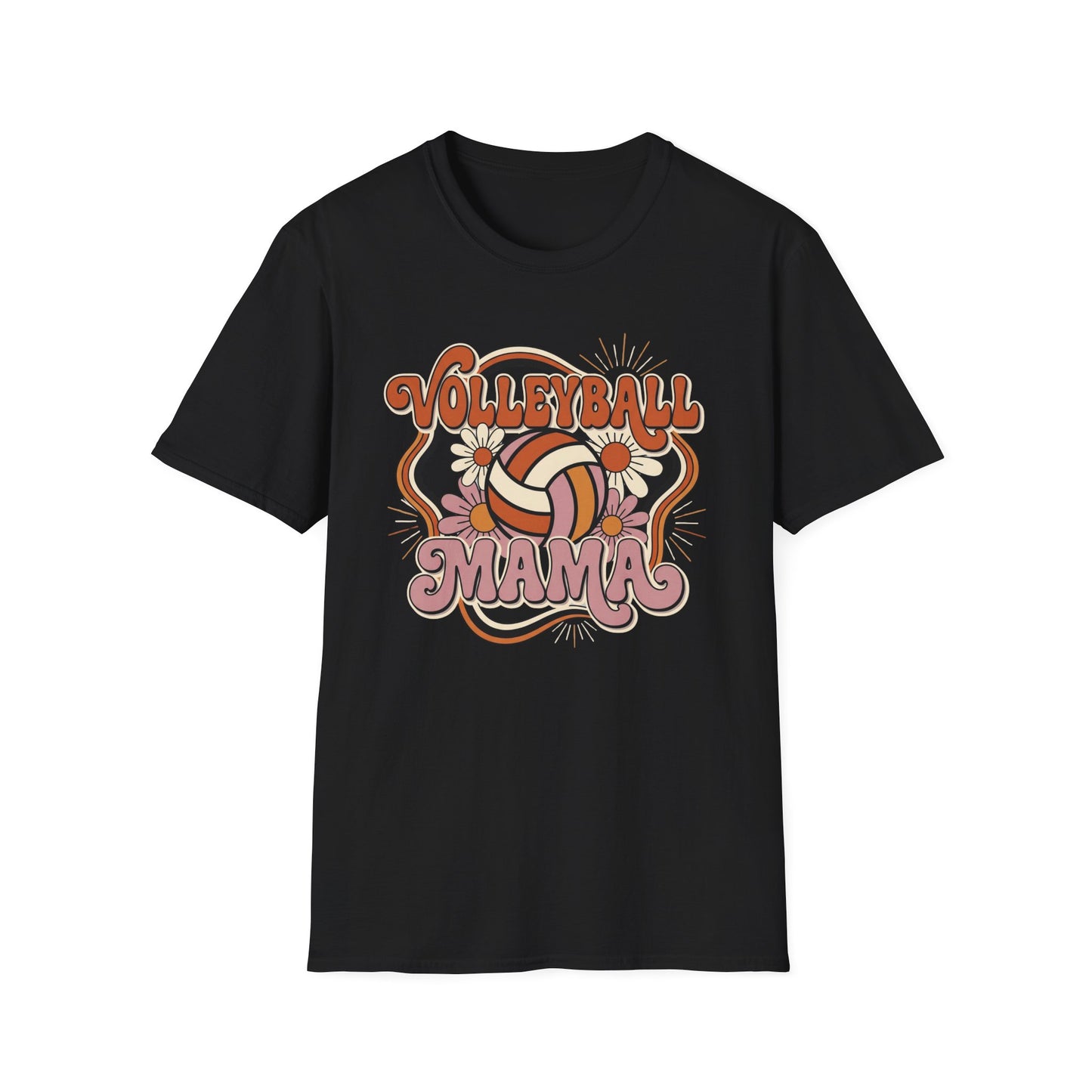 Volleyball mama flowers T-Shirt