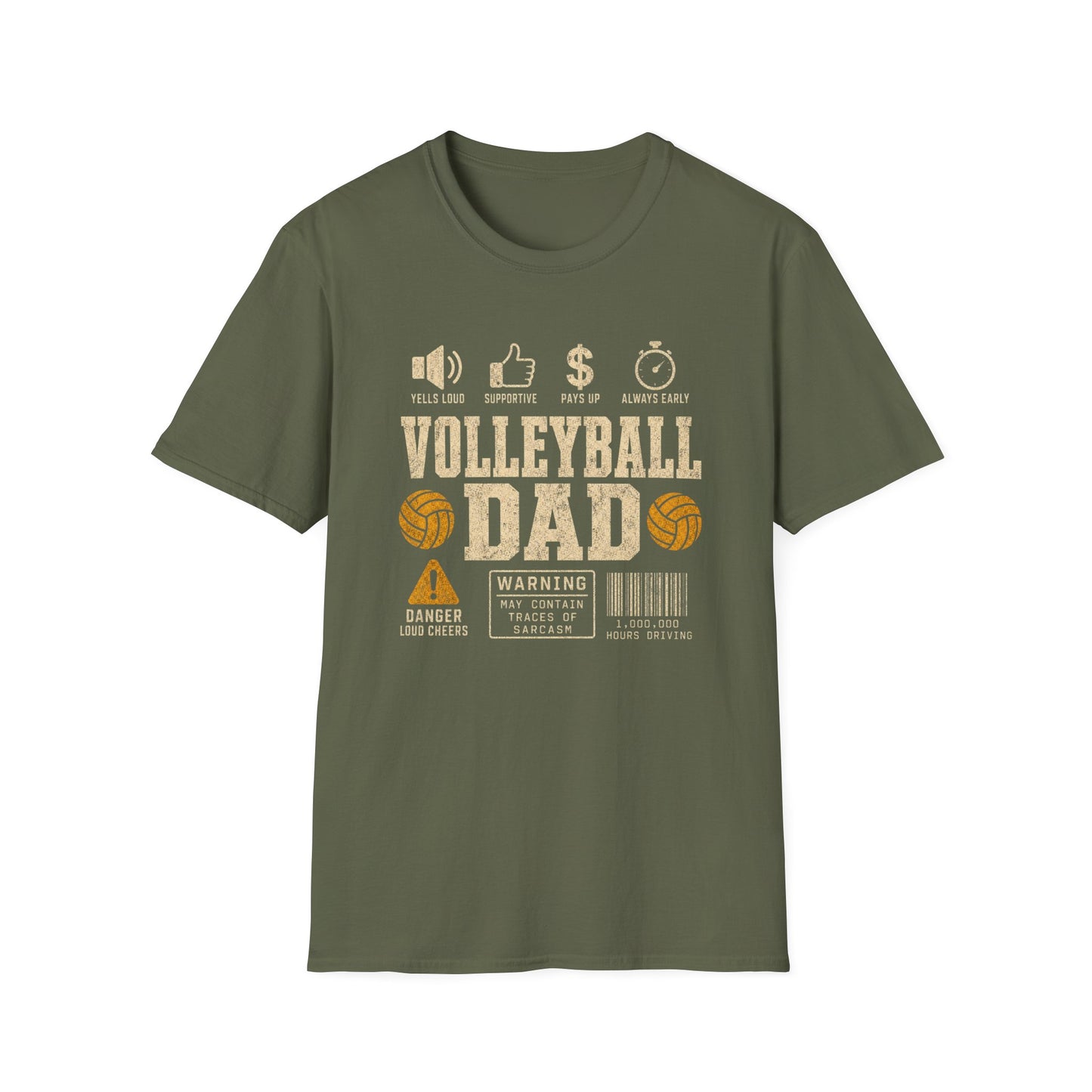 Volleyball dad warning sarcasm T-Shirt