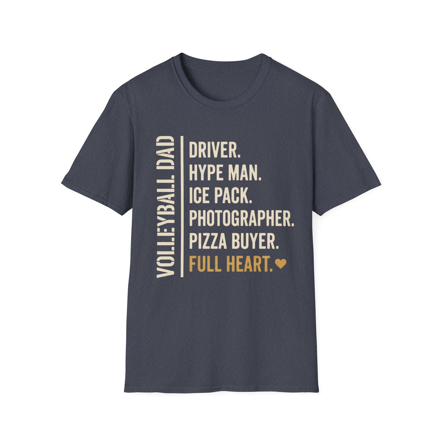 Volleyball dad full heart T-Shirt