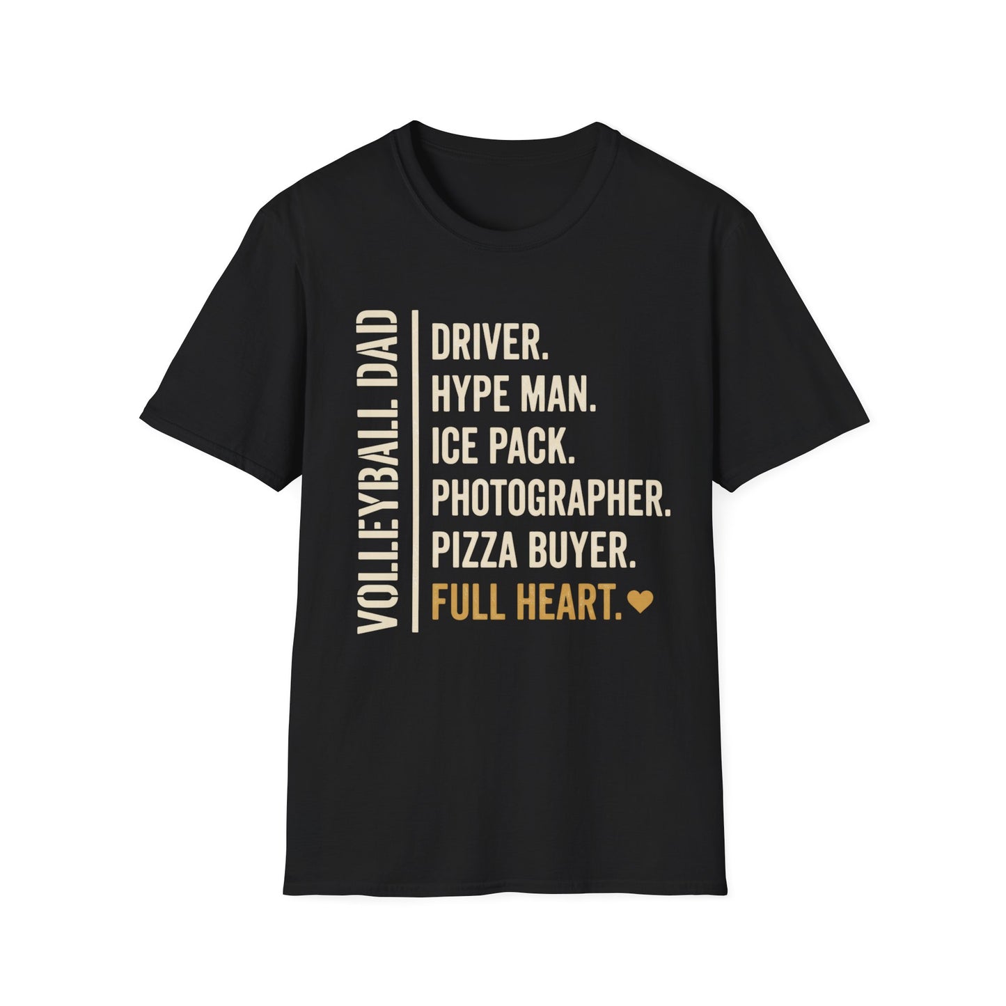 Volleyball dad full heart T-Shirt