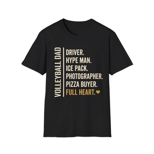 Volleyball dad full heart T-Shirt