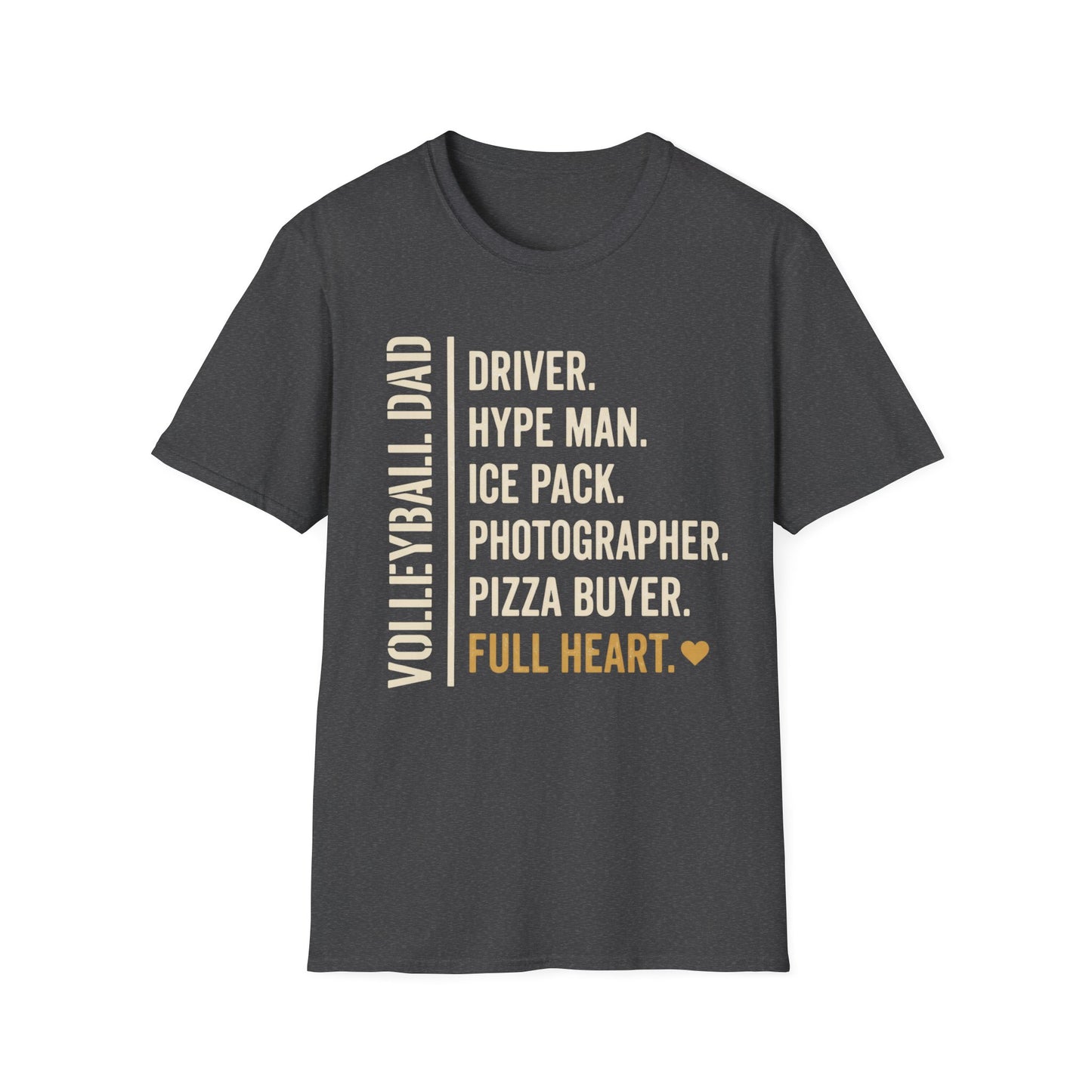 Volleyball dad full heart T-Shirt