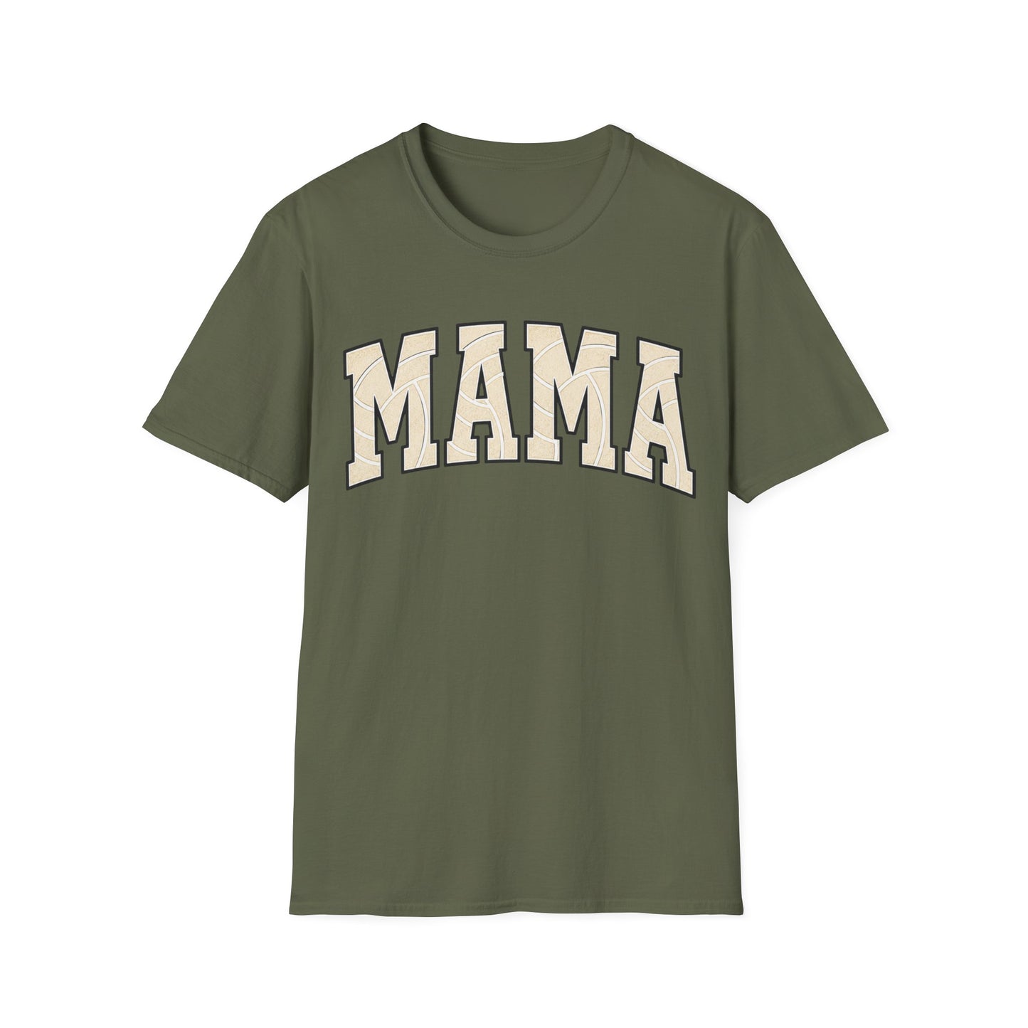 Mama black border volleyball T-Shirt