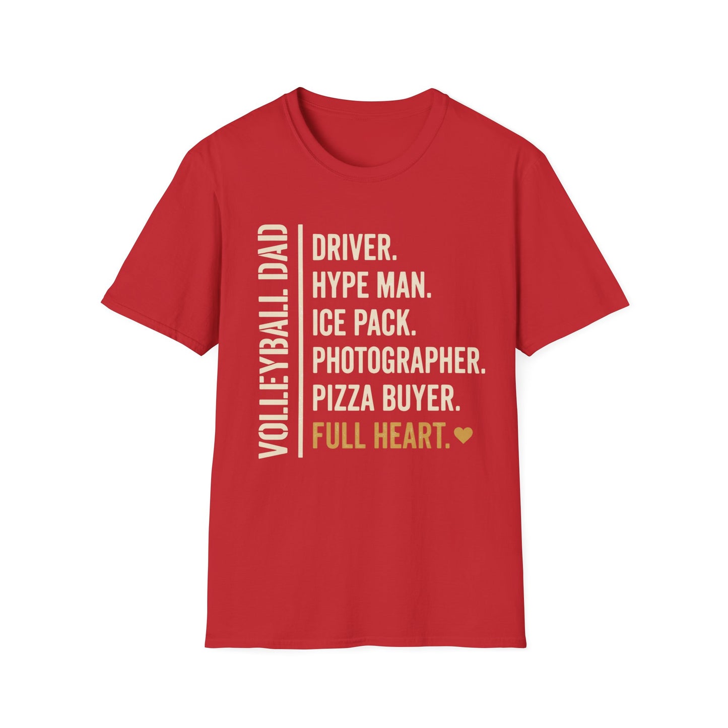 Volleyball dad full heart T-Shirt