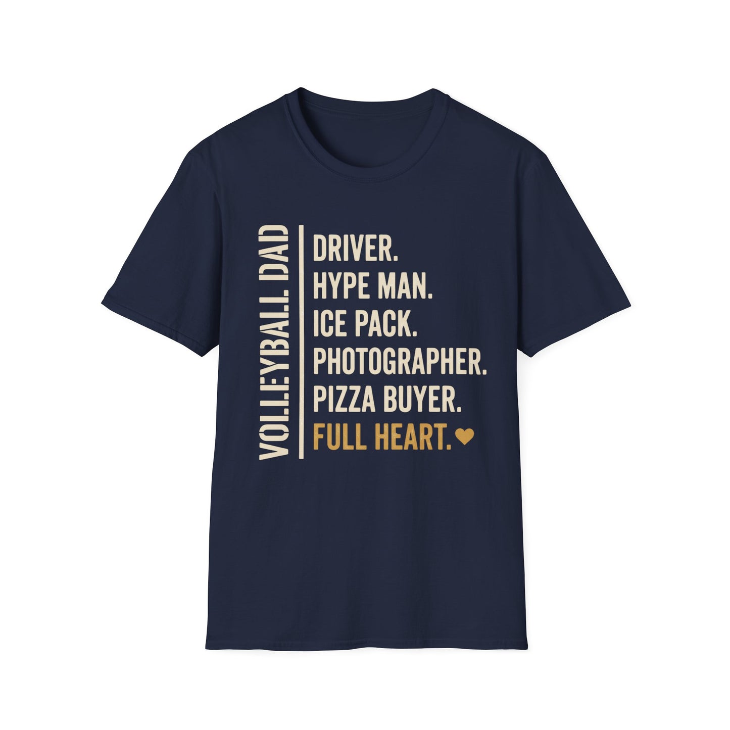 Volleyball dad full heart T-Shirt
