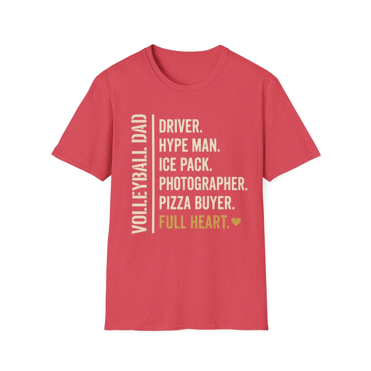 Volleyball dad full heart T-Shirt
