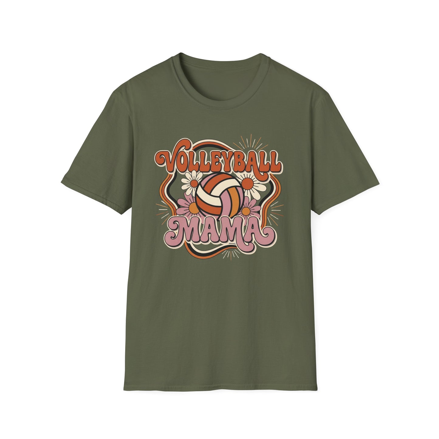 Volleyball mama flowers T-Shirt