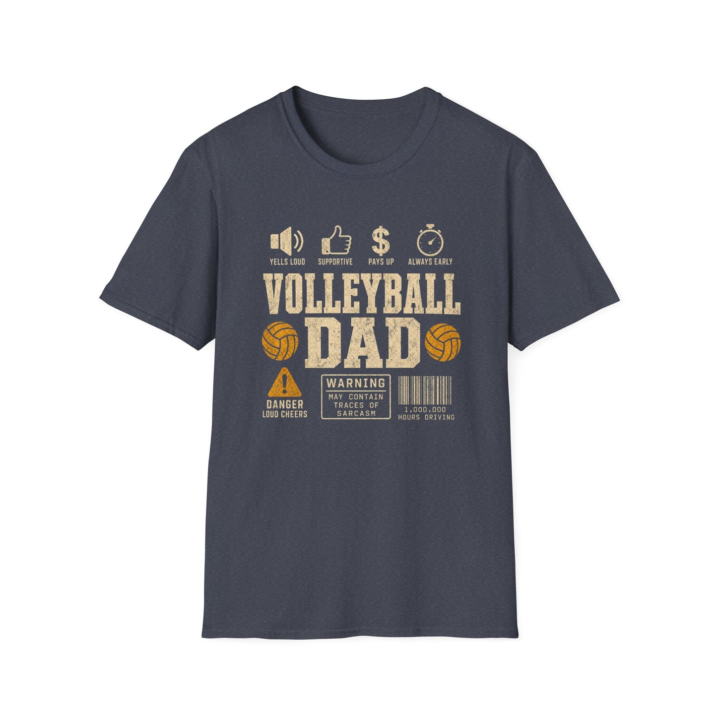 Volleyball dad warning sarcasm T-Shirt