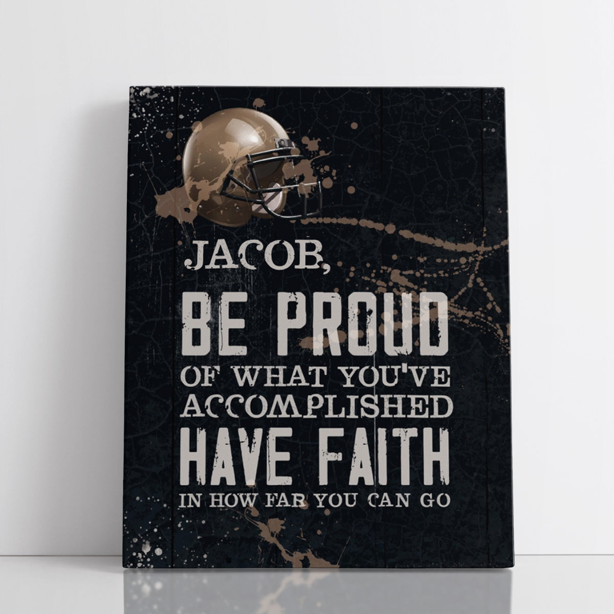 Personalized Be Proud Have Faith Football Wall Art