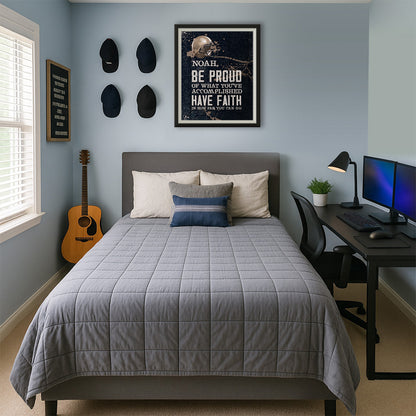Personalized Be Proud Have Faith Football Wall Art