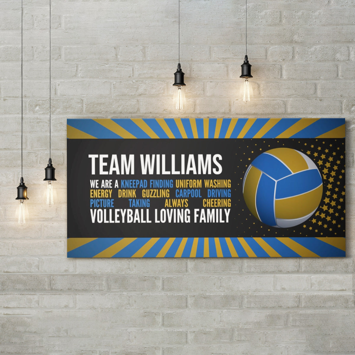 Personalized Volleyball Loving Family Wall Art