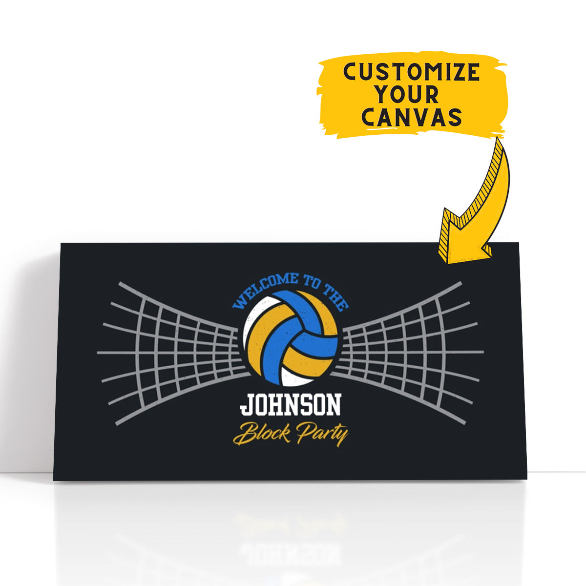 Personalized Welcome To The Block Party Volleyball Wall Art