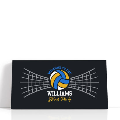 Personalized Welcome To The Block Party Volleyball Wall Art