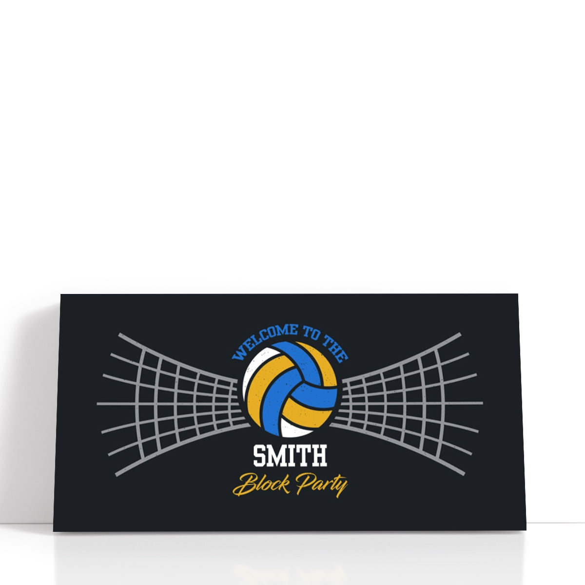 Personalized Welcome To The Block Party Volleyball Wall Art