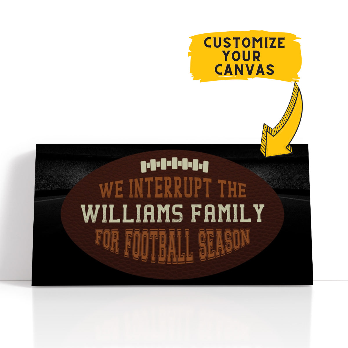 Personalized We Interrupt for Football Season Football Wall Art
