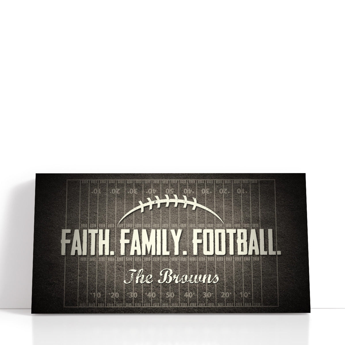 Personalized Faith Family Football Wall Art