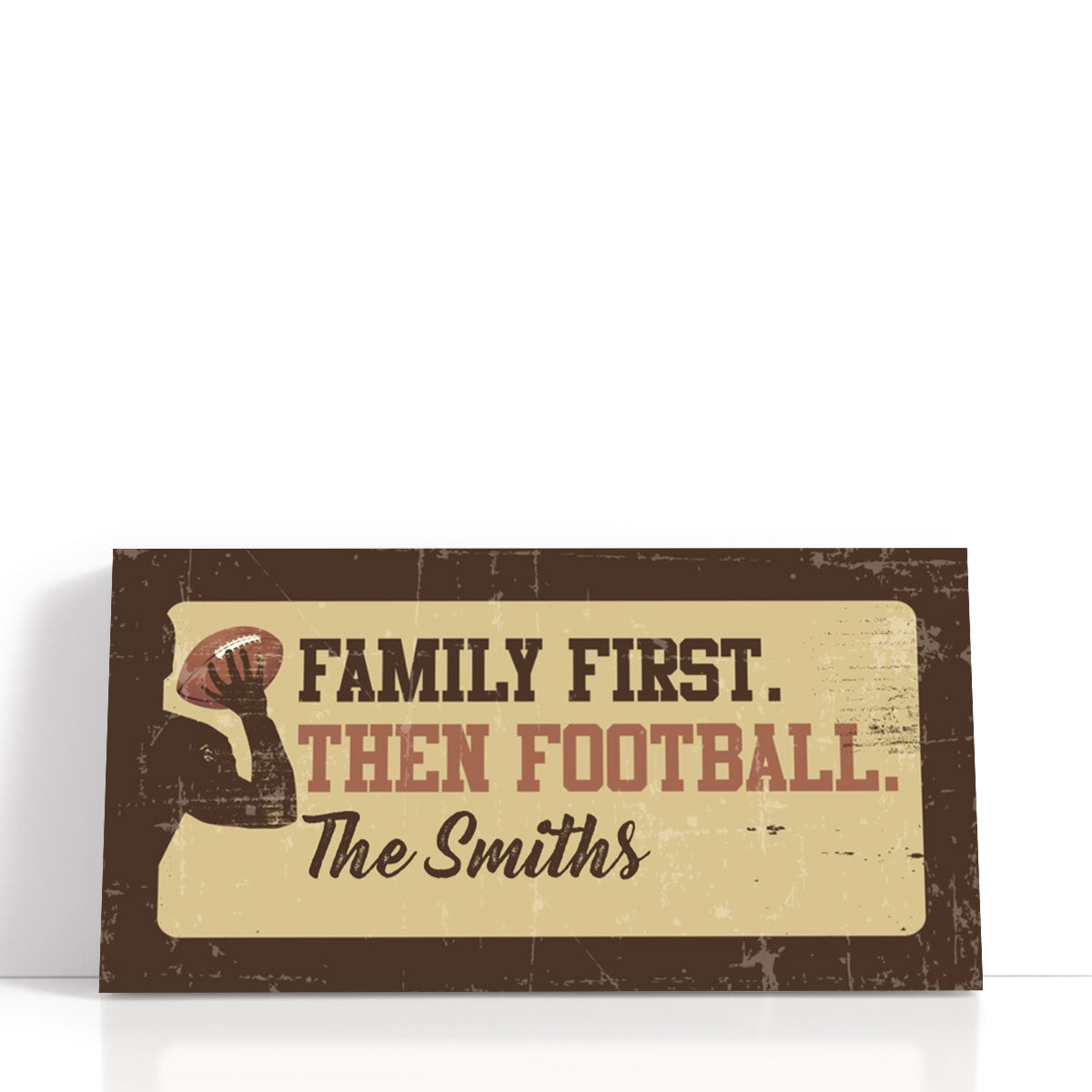 Personalized Family First Football Wall Art