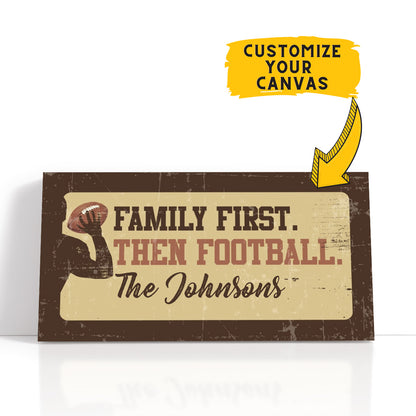 Personalized Family First Football Wall Art