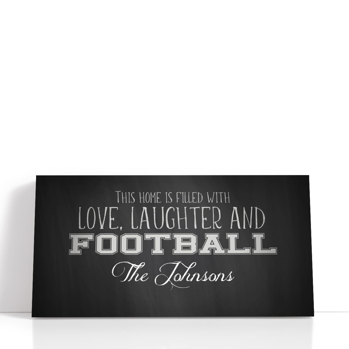 Personalized Love Laughter and Football Wall Art