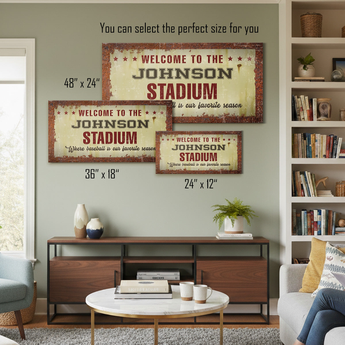Personalized Welcome To The Stadium Baseball Wall Art