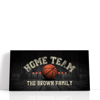 Personalized Home Team Basketball Wall Art