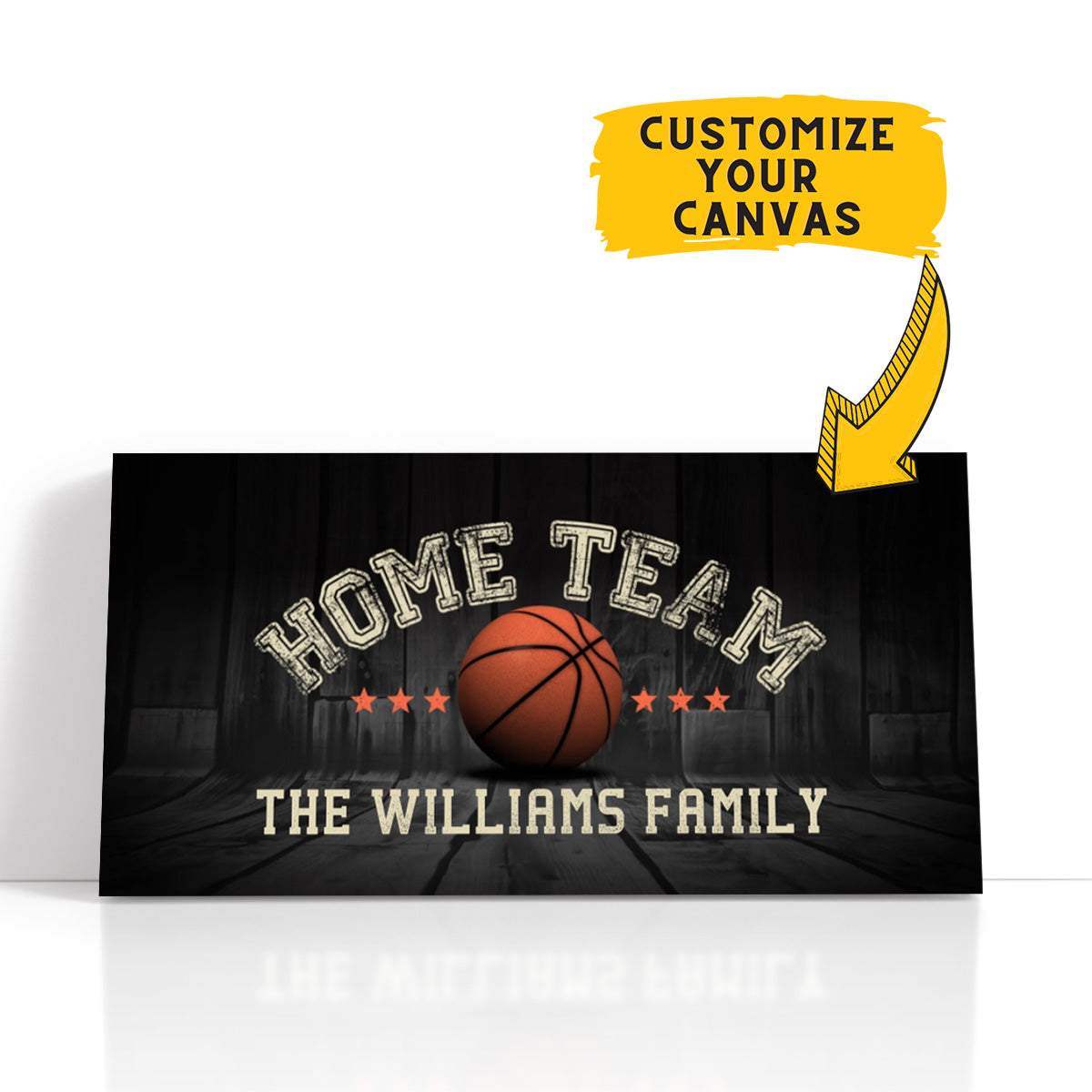 Personalized Home Team Basketball Wall Art