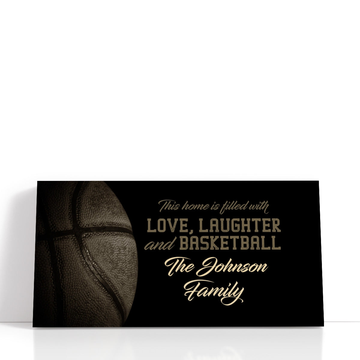 Personalized Love Laughter and Basketball Wall Art
