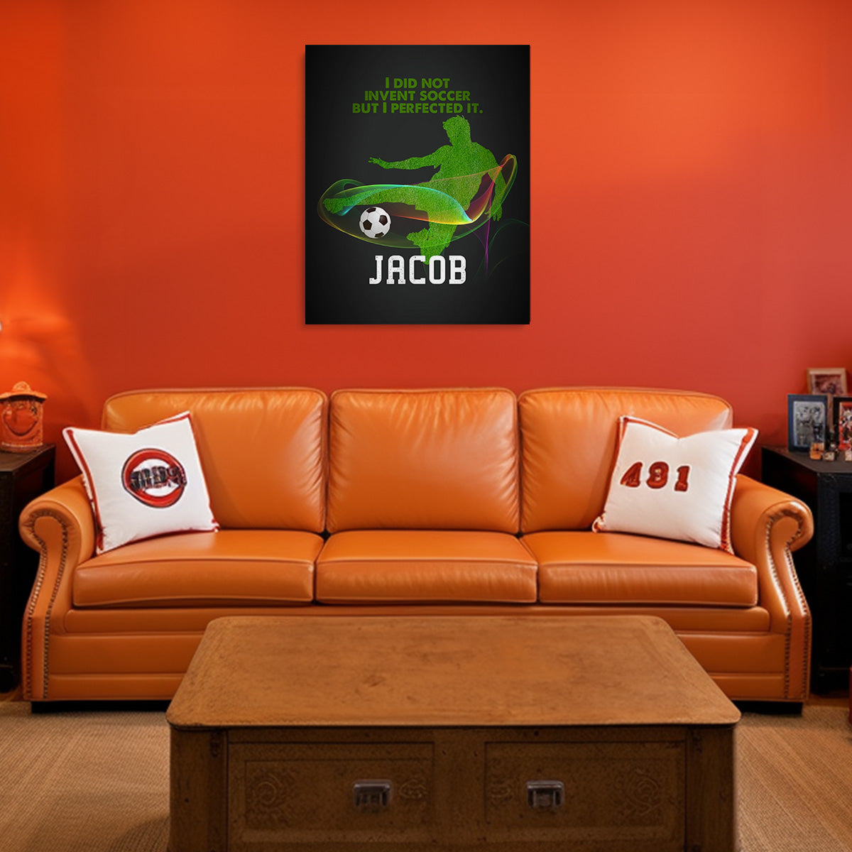 Personalized I Did Not Invent Soccer But I Perfected It Wall Art