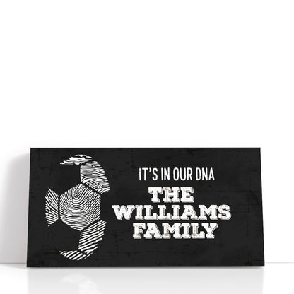 Personalized It's In our DNA Soccer Player Wall Art