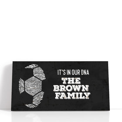 Personalized It's In our DNA Soccer Player Wall Art