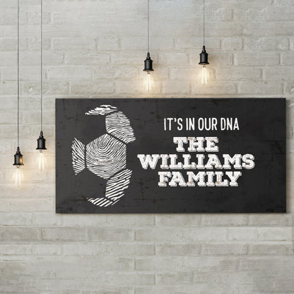 Personalized It's In our DNA Soccer Player Wall Art