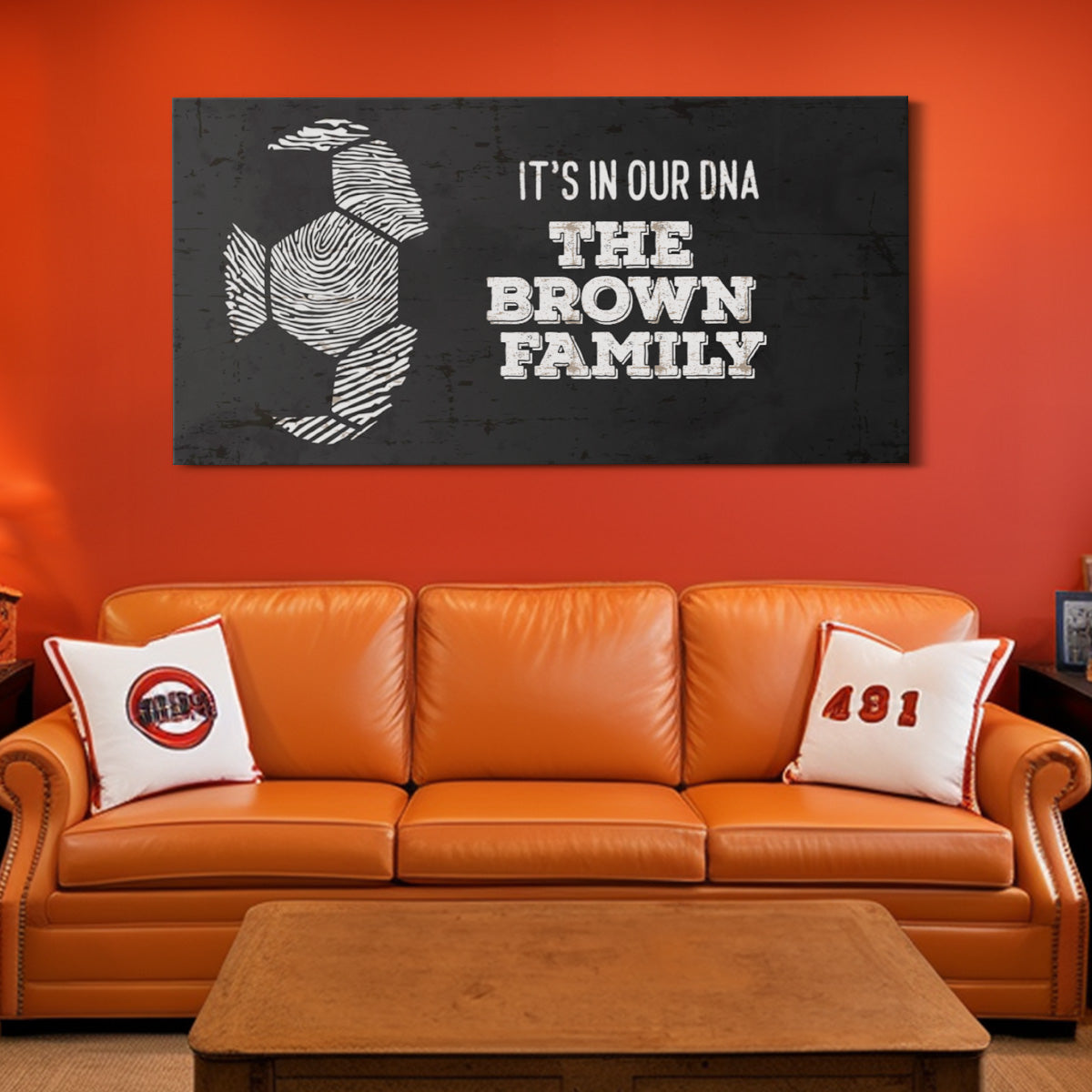 Personalized It's In our DNA Soccer Player Wall Art