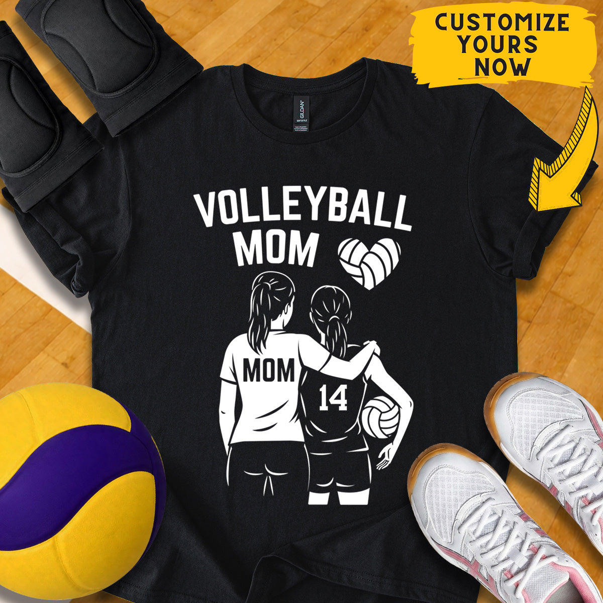 Personalized Volleyball Mom Love T-Shirt
