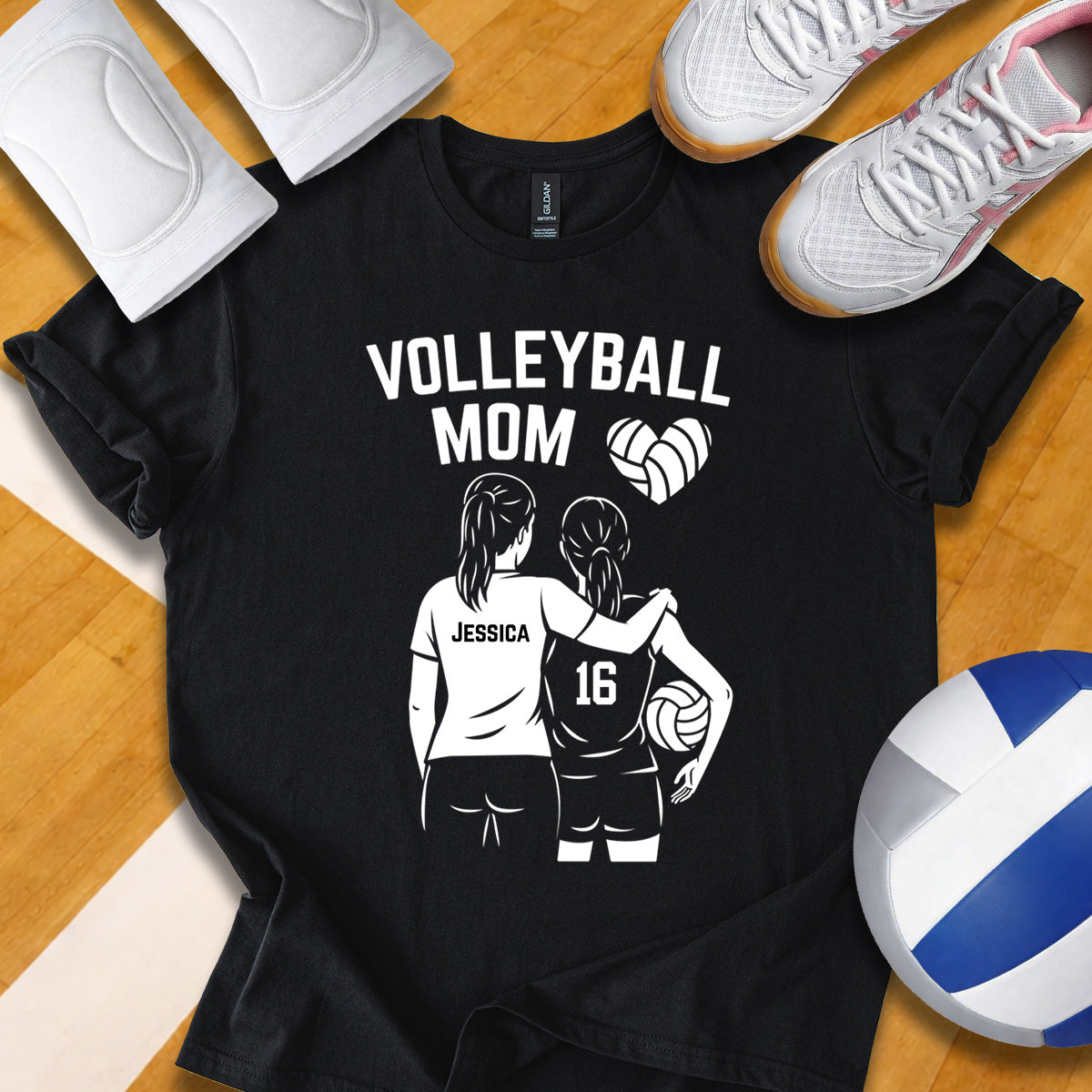 Personalized Volleyball Mom Love T-Shirt