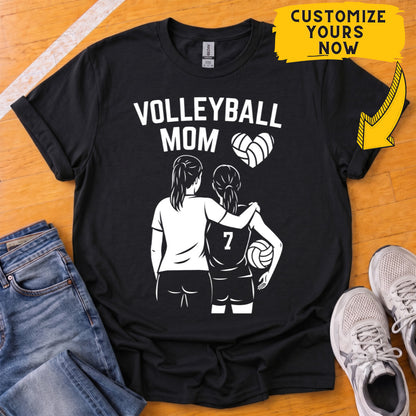 Personalized Volleyball Mom Love T-Shirt