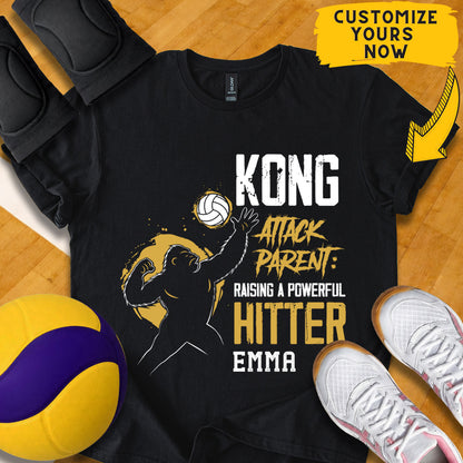 Personalized Kong Attack Parent Volleyball T-Shirt