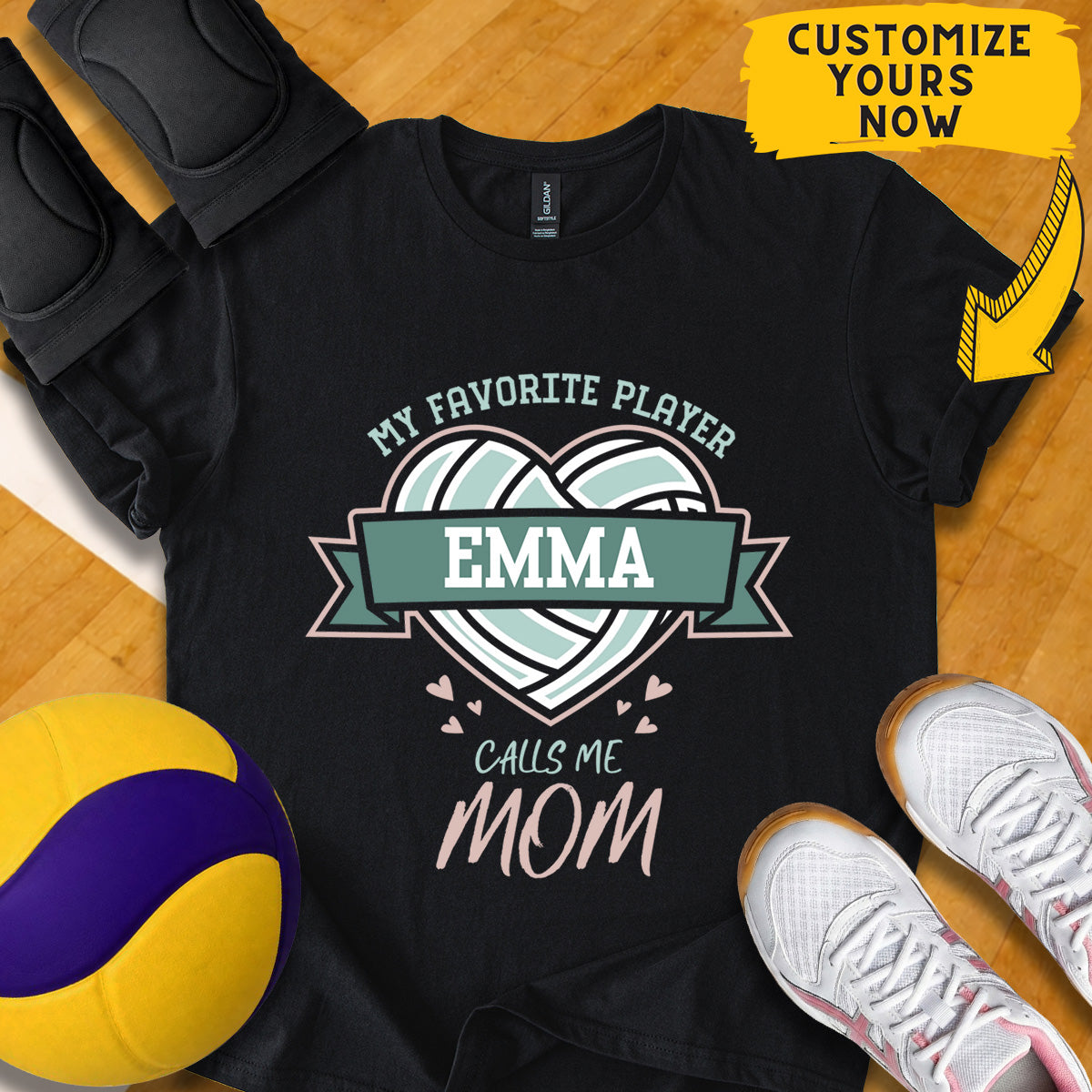 Personalized My Favorite Player Calls Me Mom Volleyball T-Shirt